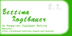 bettina koglbauer business card